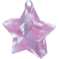 Star Shaped Balloon Weight Accessory, Iridescent Purple, 4.5-in, for Birthday/Anniversary/Graduation Front_Angled_Left
