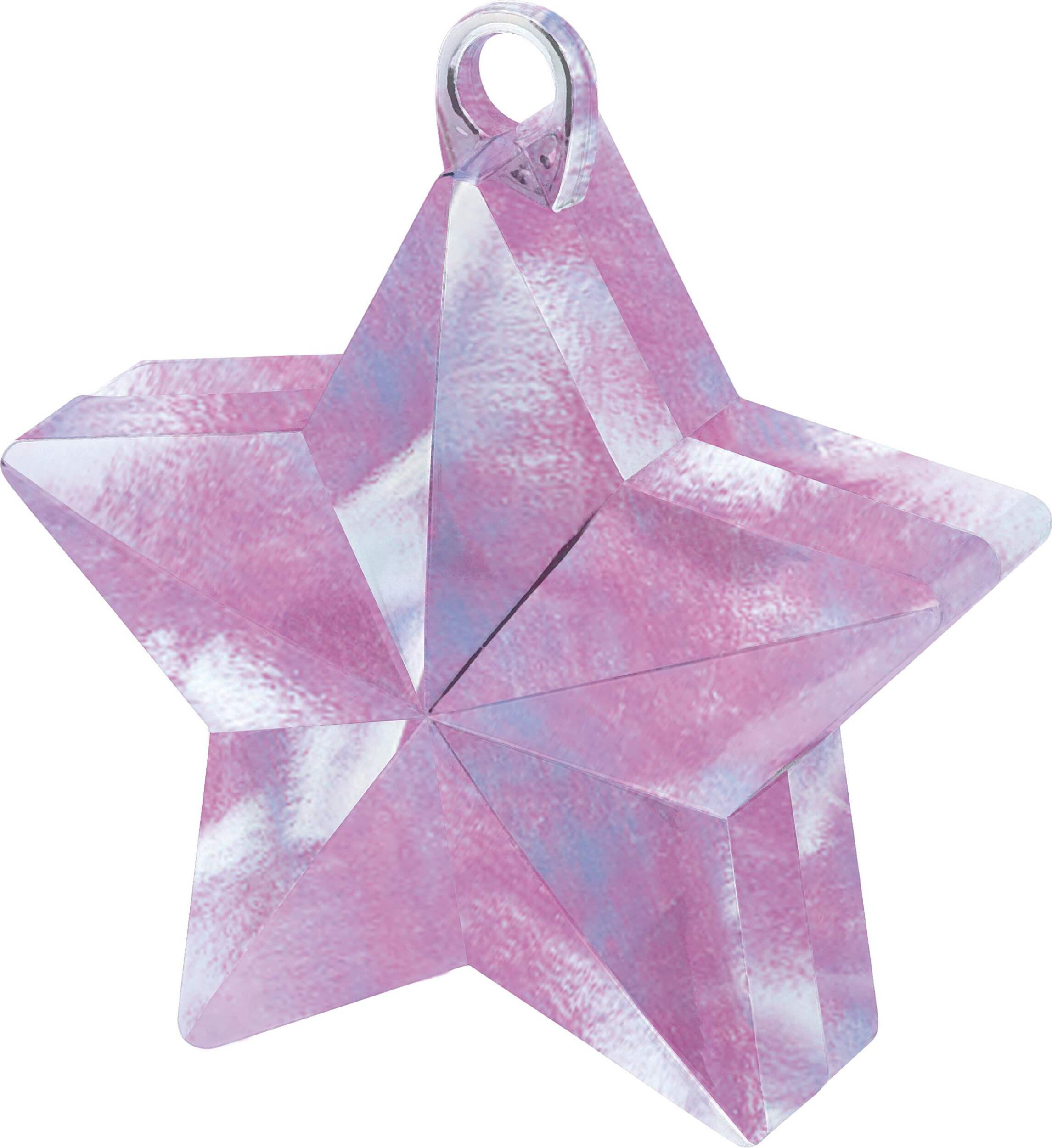 Star Shaped Balloon Weight Accessory, Iridescent Purple, 4.5-in, for Birthday/Anniversary/Graduation Front_Angled_Left