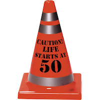 50th Birthday Safety Cone Front_Flat