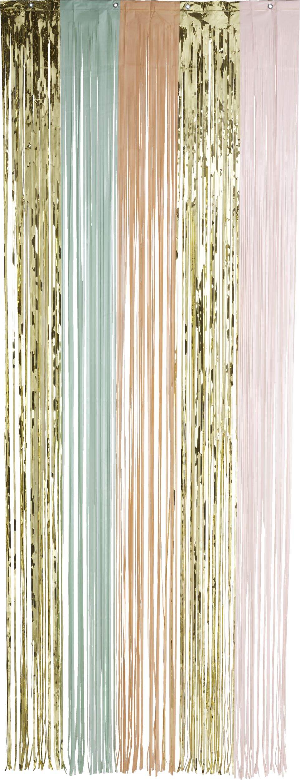 Rideau de porte à franges, pastel et doré Front_Flat