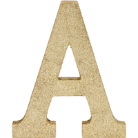 A-Z Letters Standing Block Sign Table Centerpiece Decoration, Gold, 4-in, for Wedding/Anniversary/Birthday Front_Flat