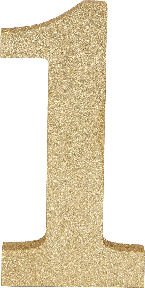 Glitter Gold Number Sign | Party City