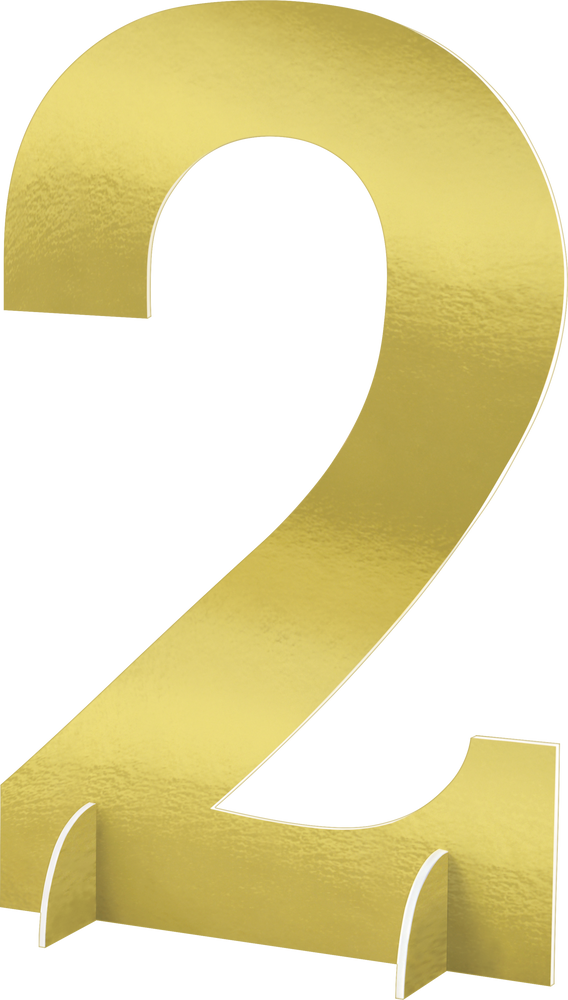 Giant Metallic Gold Number Sign | Party City