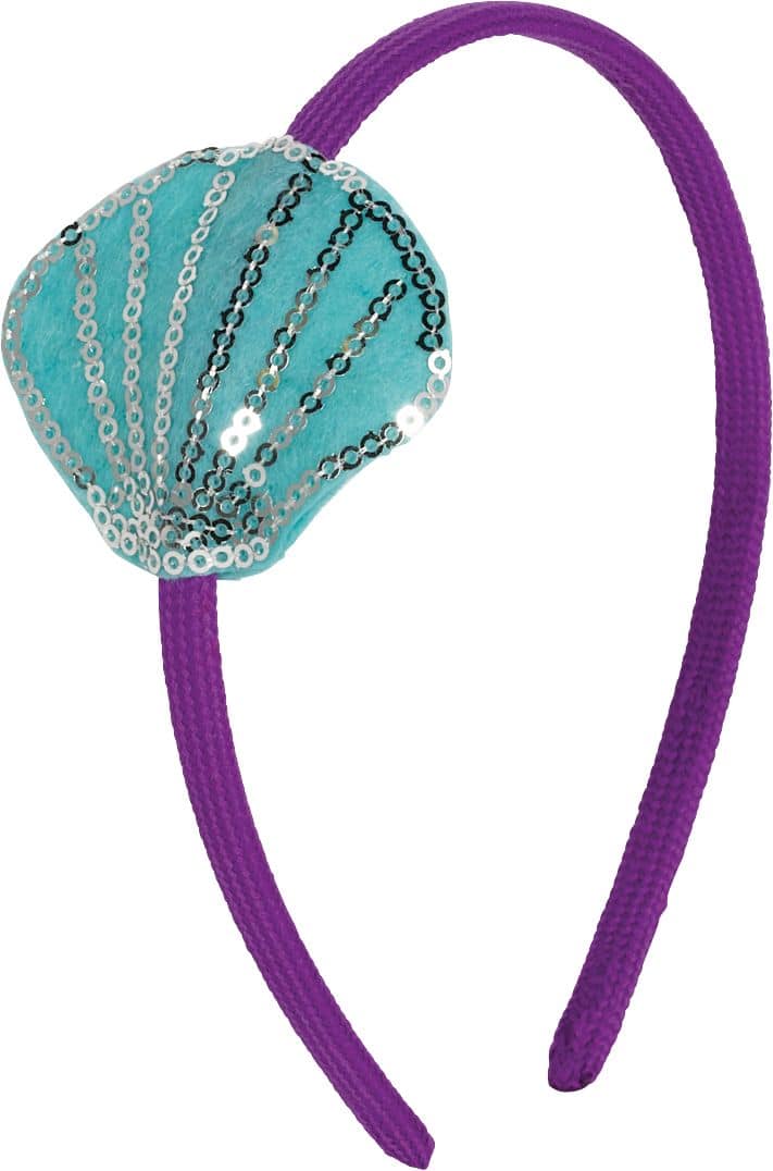 Scallop Shell Mermaid Headband, Purple | Party City