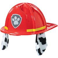 Casque de pompier Marcus Nickelodeon Pat'Patrouille avec oreilles de chien dalmatien, rouge/noir, taille unique, accessoire à porter pour anniversaires Front_Angled_Left
