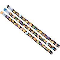 Smiley Emoji Pencils for Birthday Party Favours, 12-pk Overhead_Flat