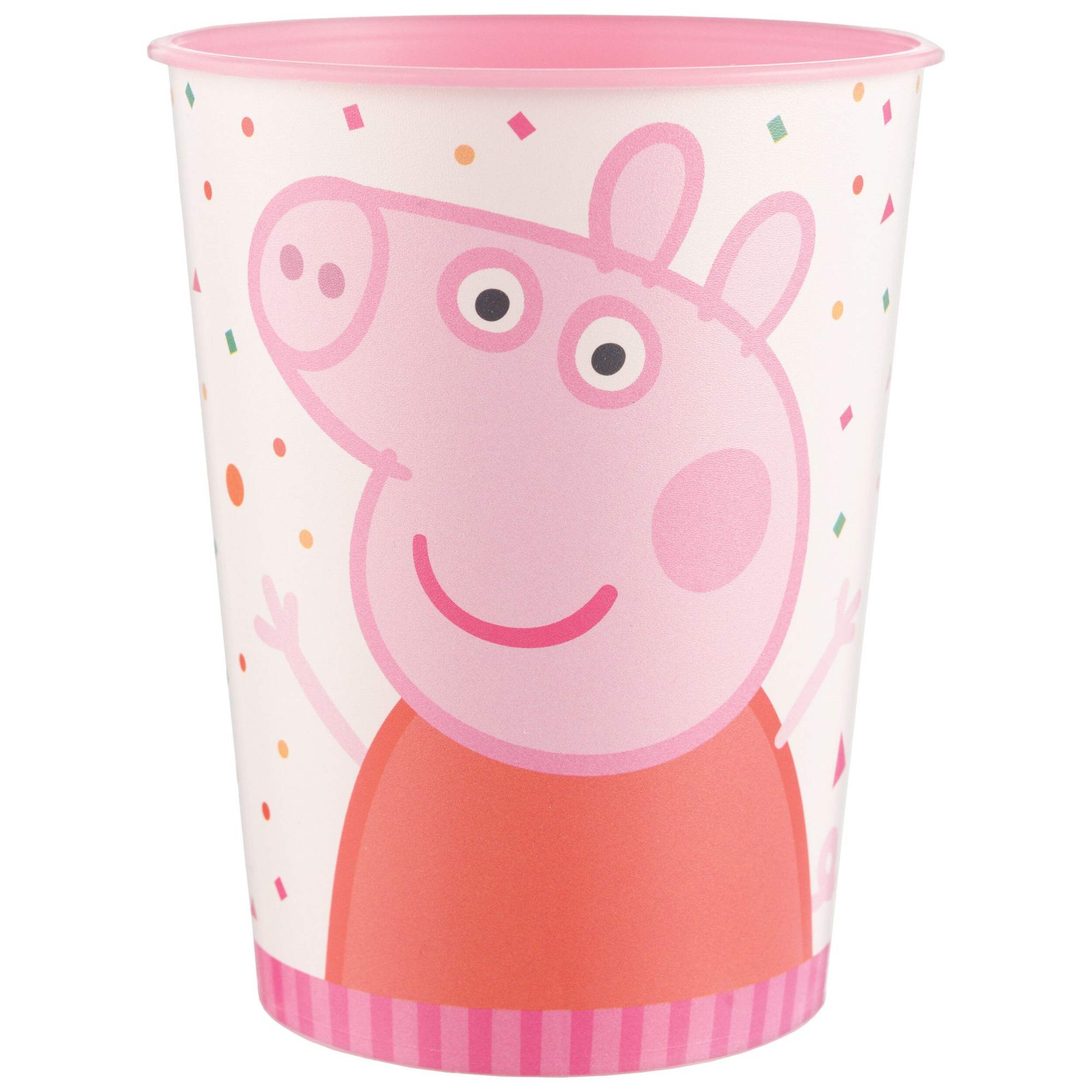 Nickelodeon Peppa Pig Plastic Reusable Favour Cup, Pink, 16-oz, for Birthday Party Front_Elevated