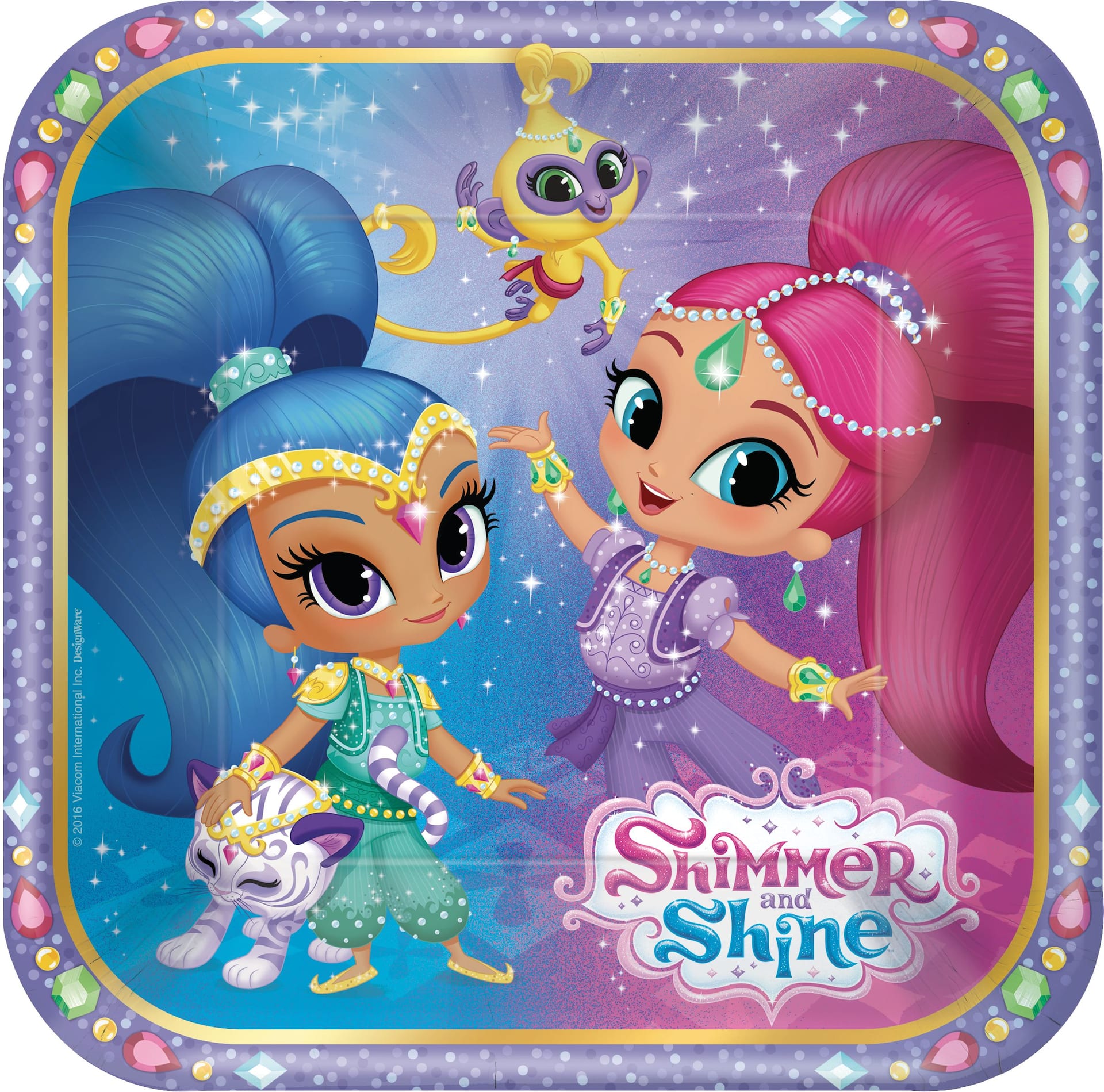 Nickelodeon Shimmer and Shine Square Paper Disposable Dessert Plates ...