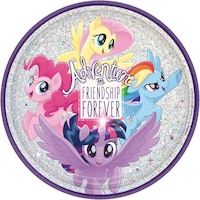 Prismatic My Little Pony Birthday Party Lunch Plates, 9-in, 8-pk Overhead_Flat