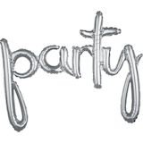 Ballon en aluminium satiné lettres attachées Party, choix de couleurs, 39 x 31 po, gonflé d'air, pour remise de diplôme/fiançailles/anniversaire/retraite Front_Flat