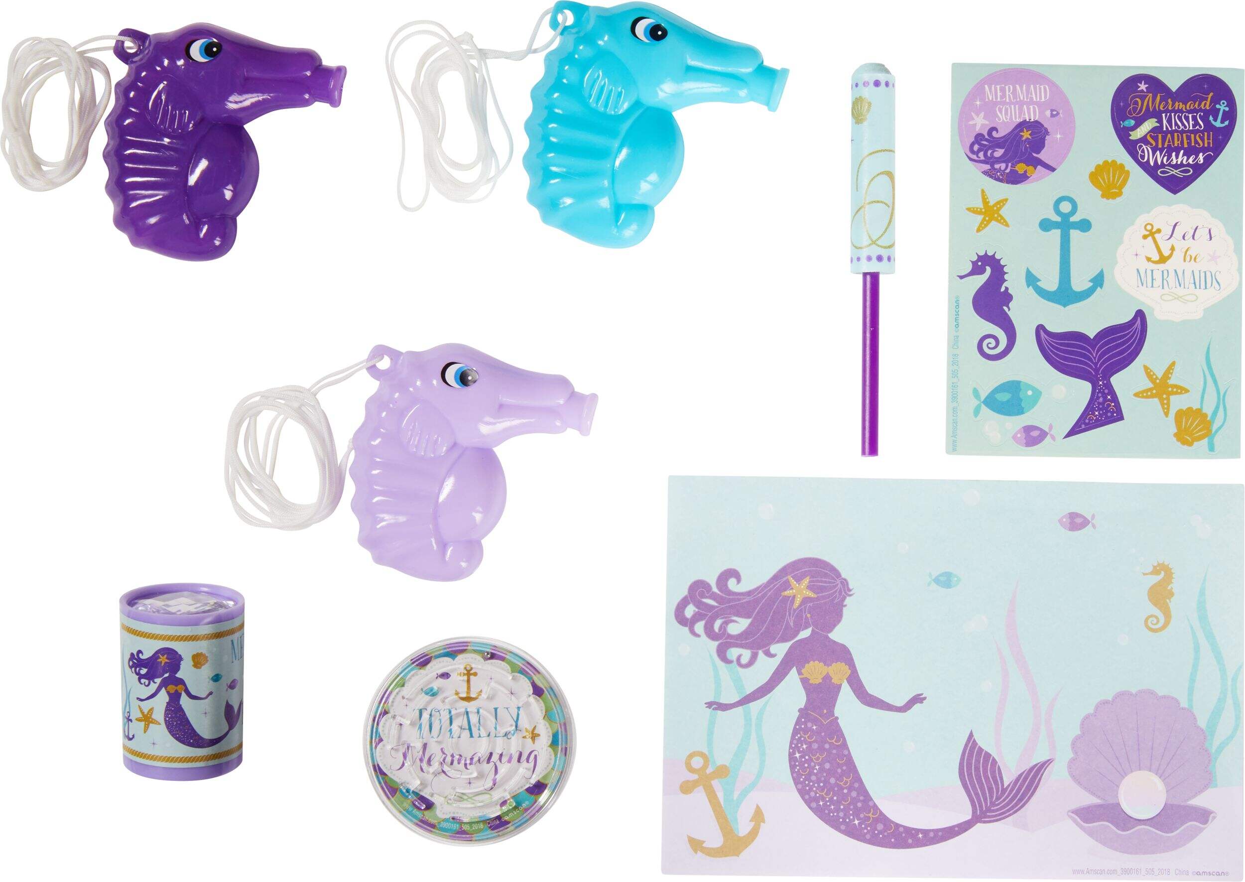 Cadeaux-surprises pour fête d'anniversaire, sirène enchantée, paq. 48 Composite_or_Mixed