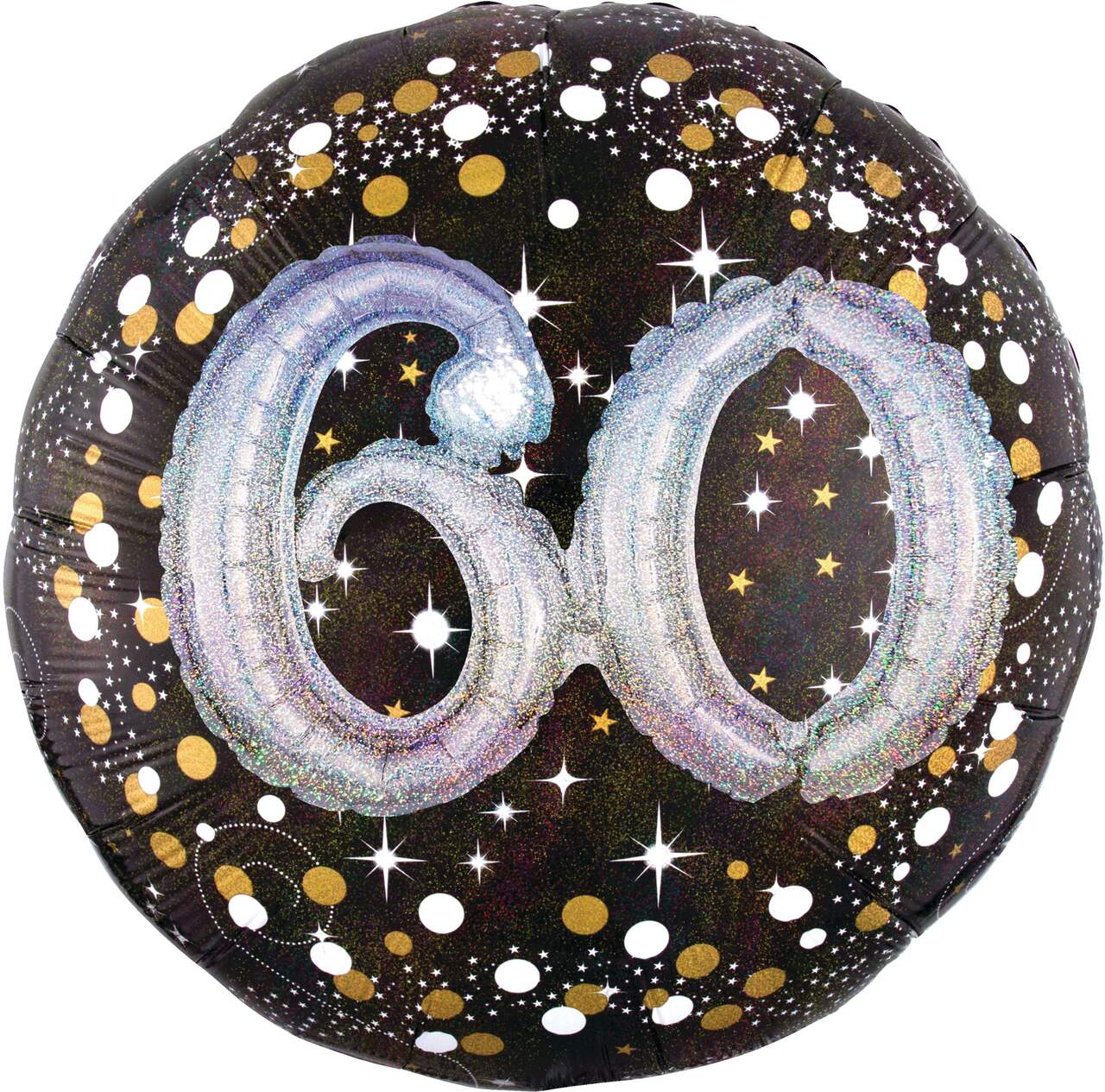 Balloon Weight 60 Gold Silver Black Holograph