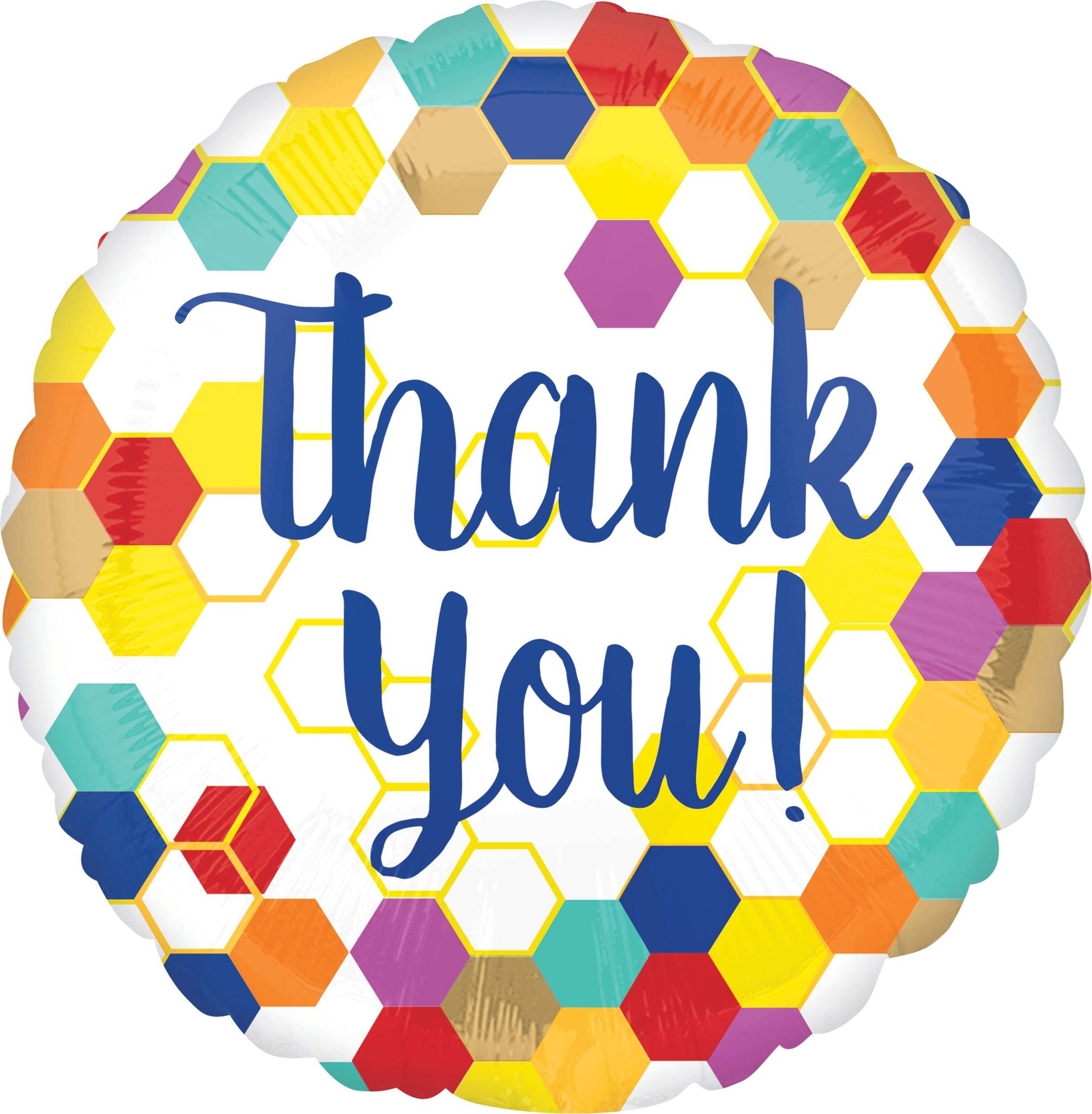 Ballon coloré Thank You, 43 cm Front_Flat