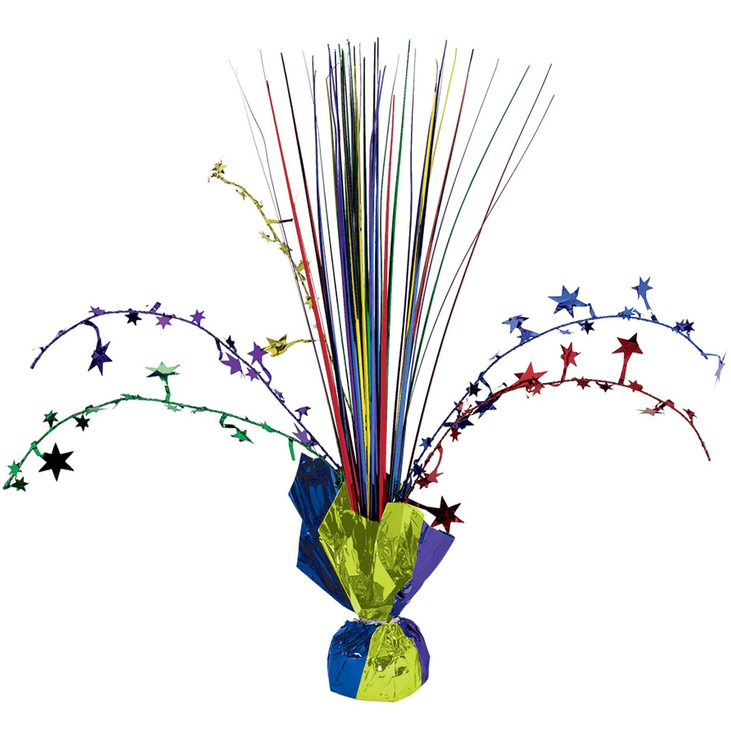 Décorations arc-en-ciel fontaine en aluminium, 12&nbsp;po Front_Flat