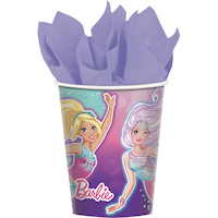 Barbie Mermaid Party Paper Cups, 8-pk Front_Flat