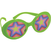 Disco 70s Printed Glasses, 10-pk Front_Angled_Right