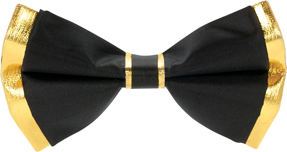Metallic Gold & Black Bow Ties, 8-pk | Party City