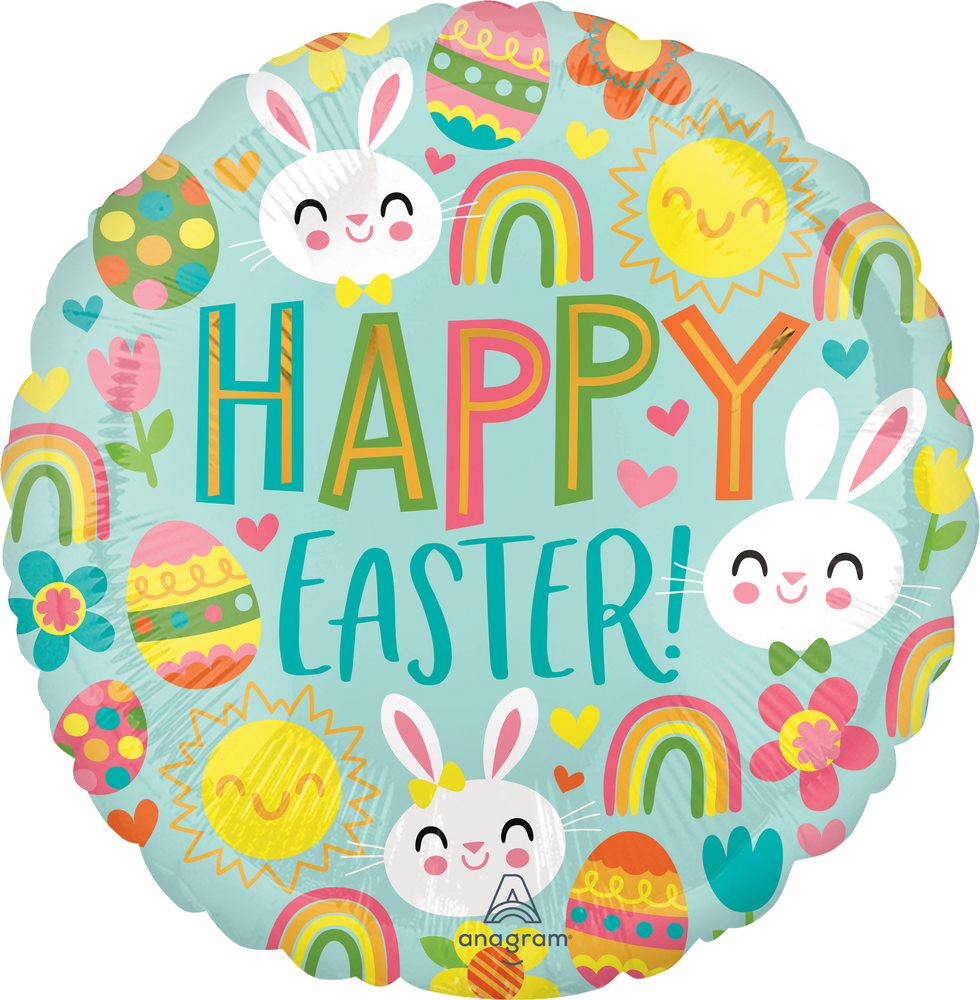 Happy Easter Icons Standard Balloon with Helium | Party City