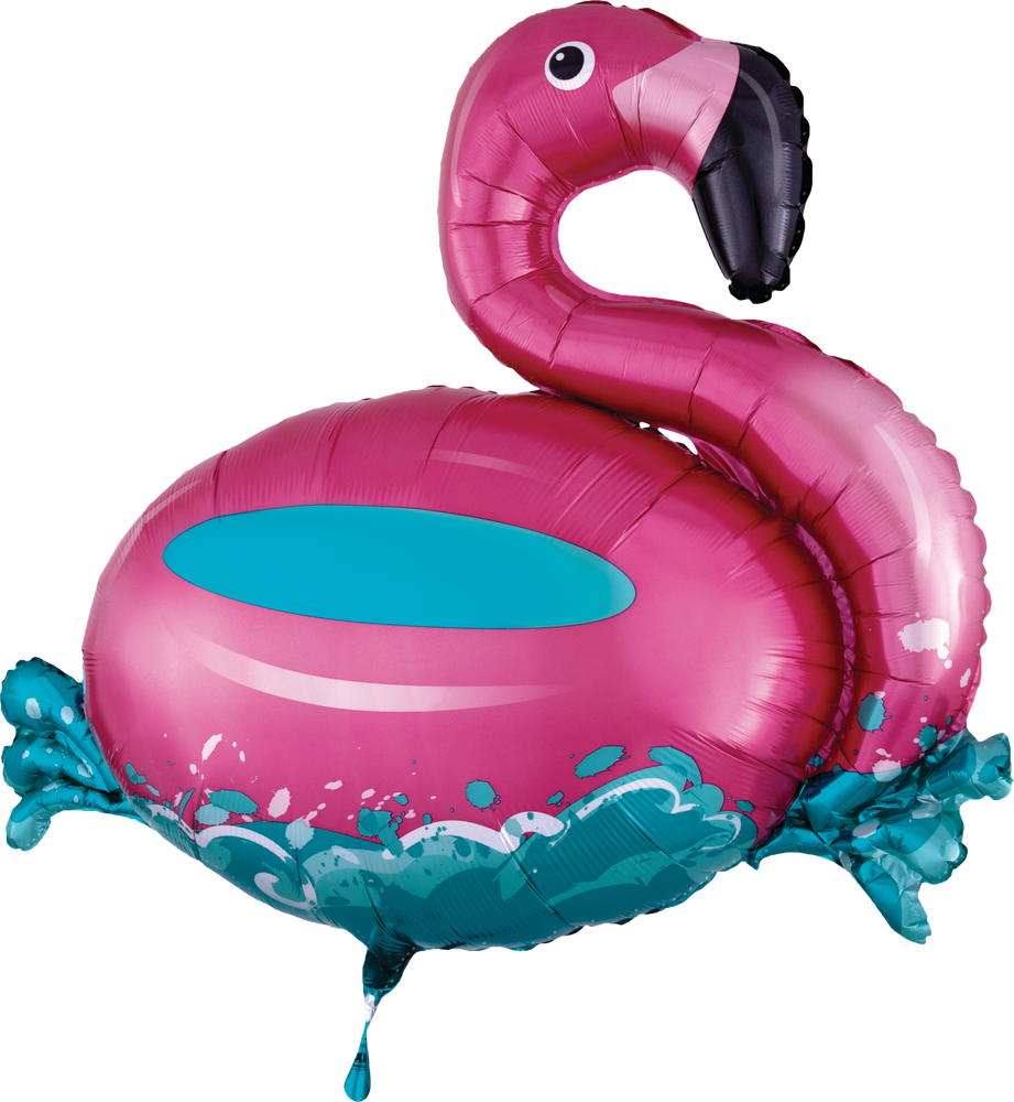 Giant Flamingo Pool Float Foil Balloon For Summerpool Party Helium Inflation Included 30 In
