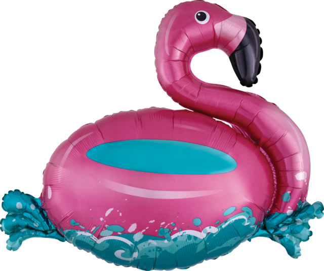 Giant Flamingo Pool Float Foil Balloon for Summer/Pool Party, Helium