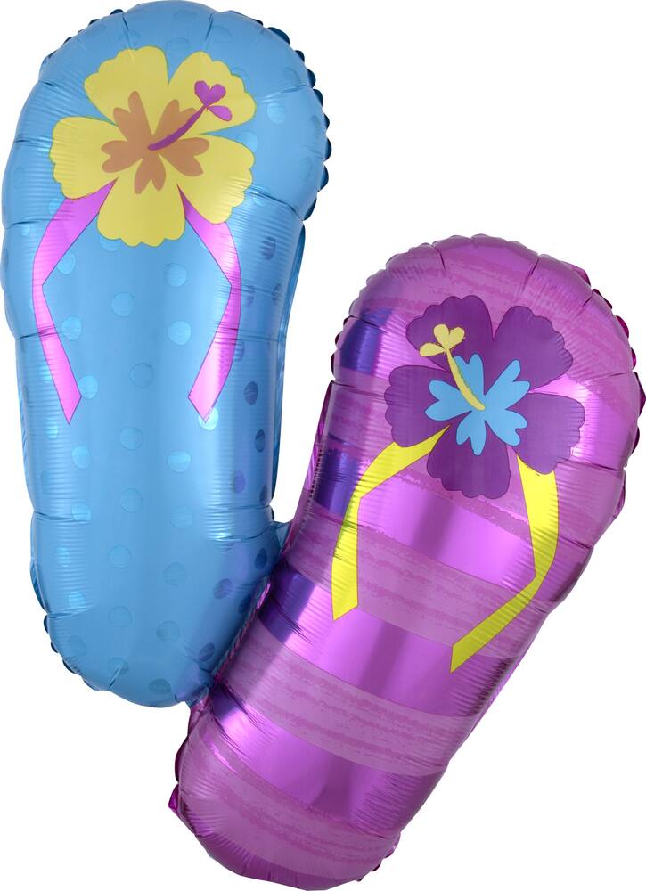 Flip Flop Foil Balloons for Summer Parties, Helium Inflation Included ...