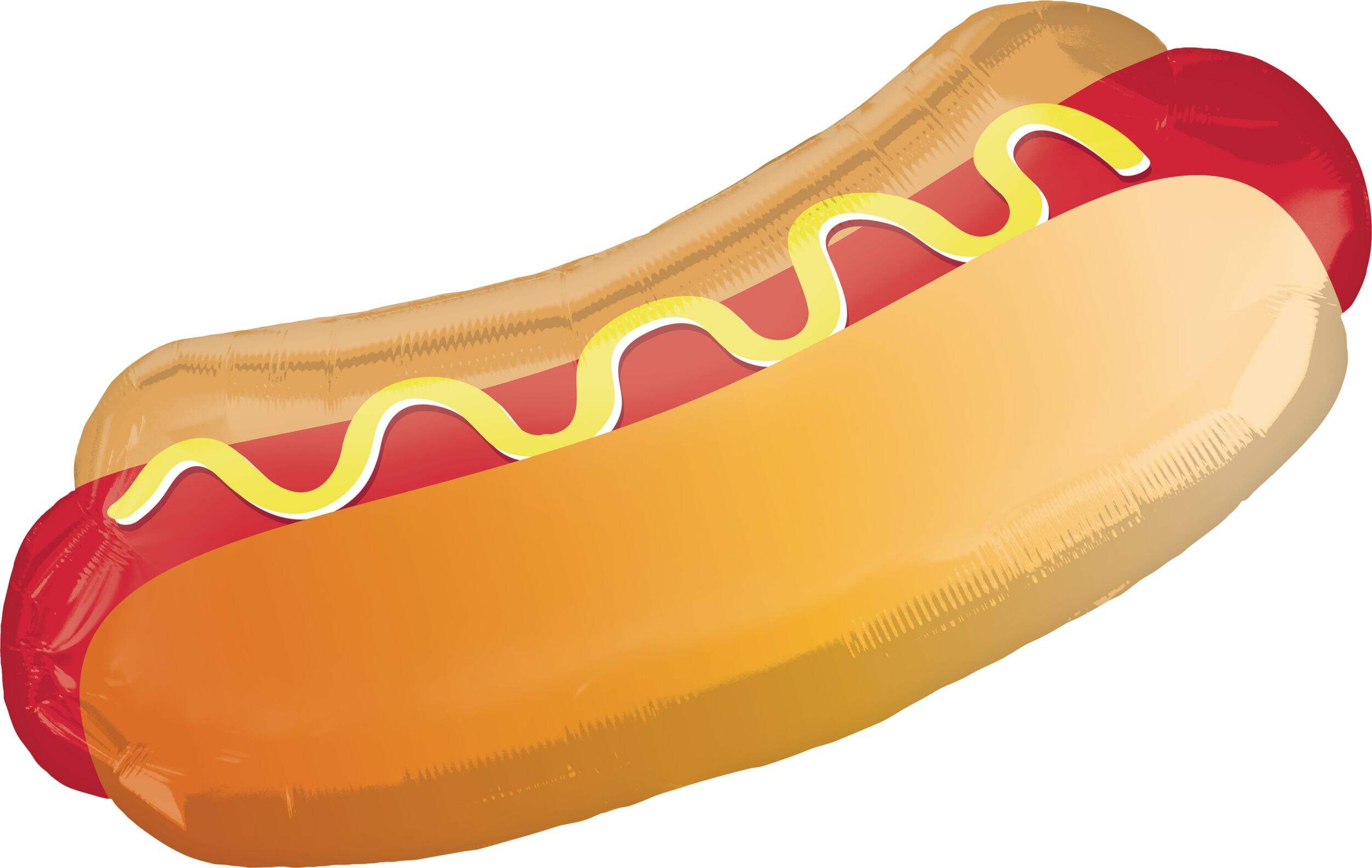 Hotdog Foil Balloon for Summer/BBQ/Birthday Party, Helium Inflation Included, 33-in Front_Angled_Right