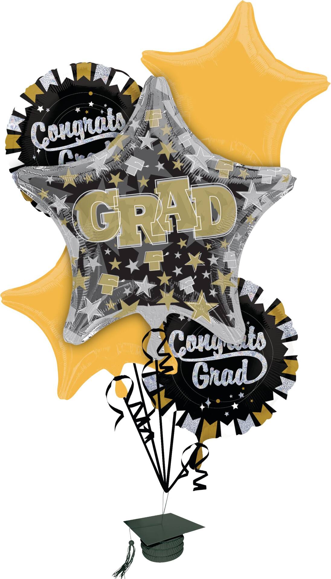 Grad Honors Graduation Balloon Bouquet, 6-pc | Party City