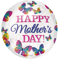 Orbz Butterfly Mother's Day Balloon, 16-in Front_Flat