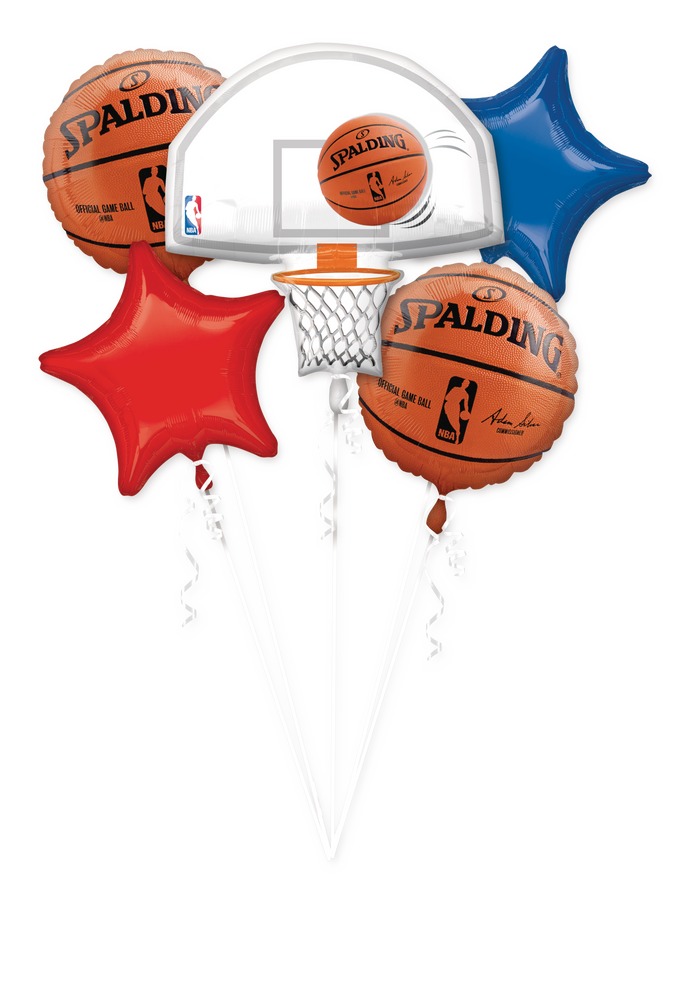 Spalding NBA Balloon Bouquet, 5-pc