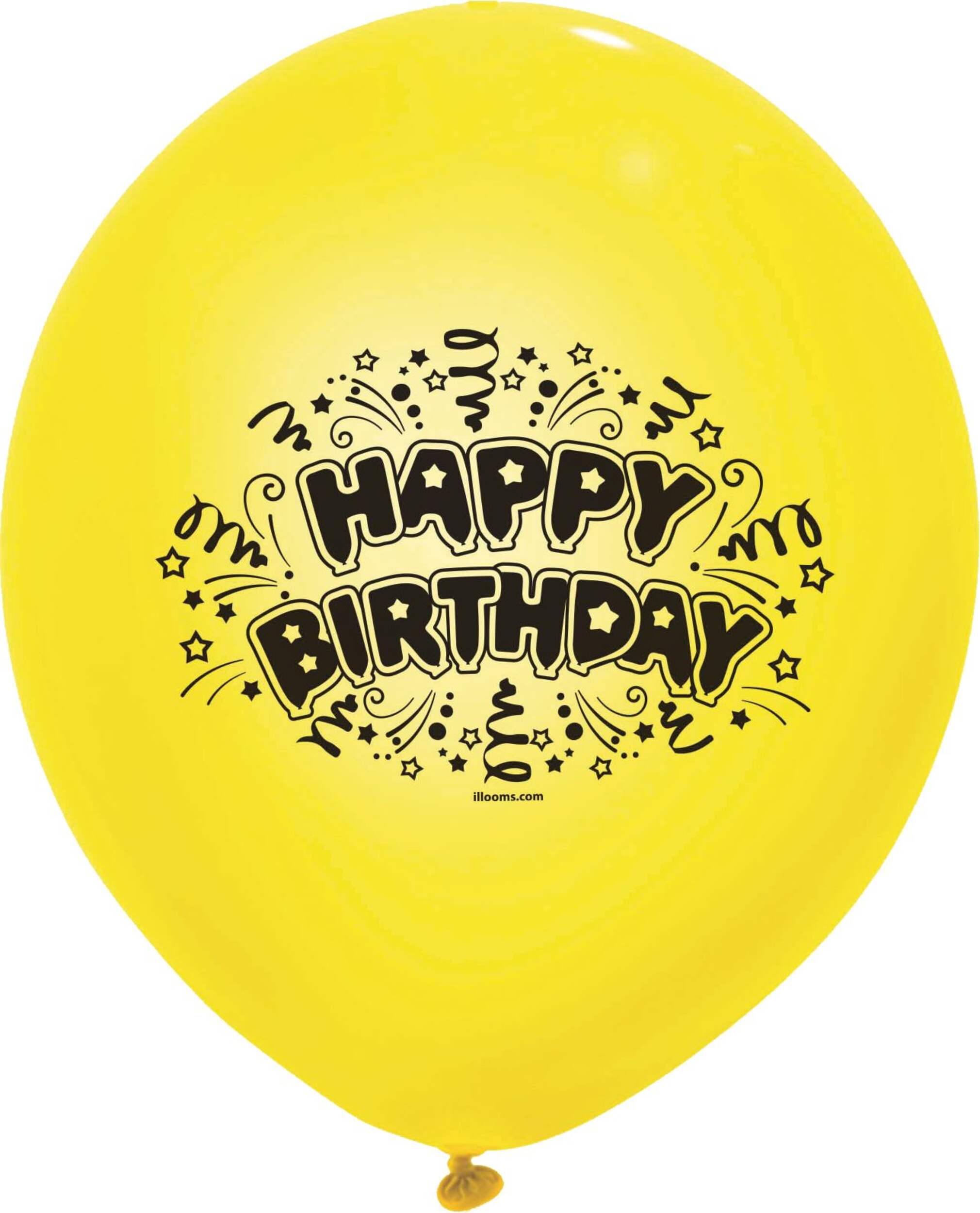 Illooms Light-Up Happy Birthday LED Balloons, 5-pk Front_Flat
