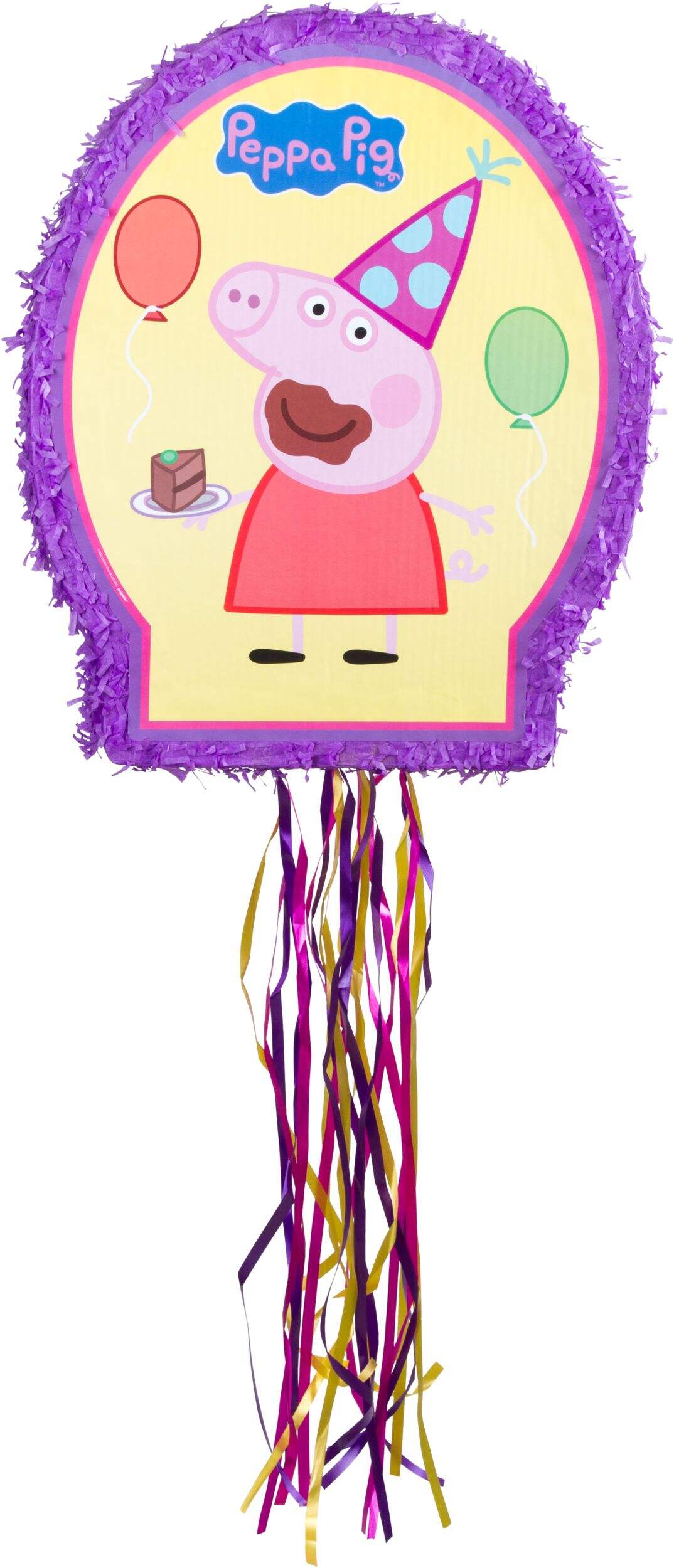 Pull String Peppa Pig Birthday Pinata Front_Flat