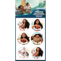 Disney Moana Sticker Variety Pack, Multi-Coloured, 4 Sheets, 24-pk, for Arts & Crafts/Birthday Favour Front_Flat