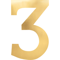 Metallic Gold Number Cutouts, 6-pk Front_Flat