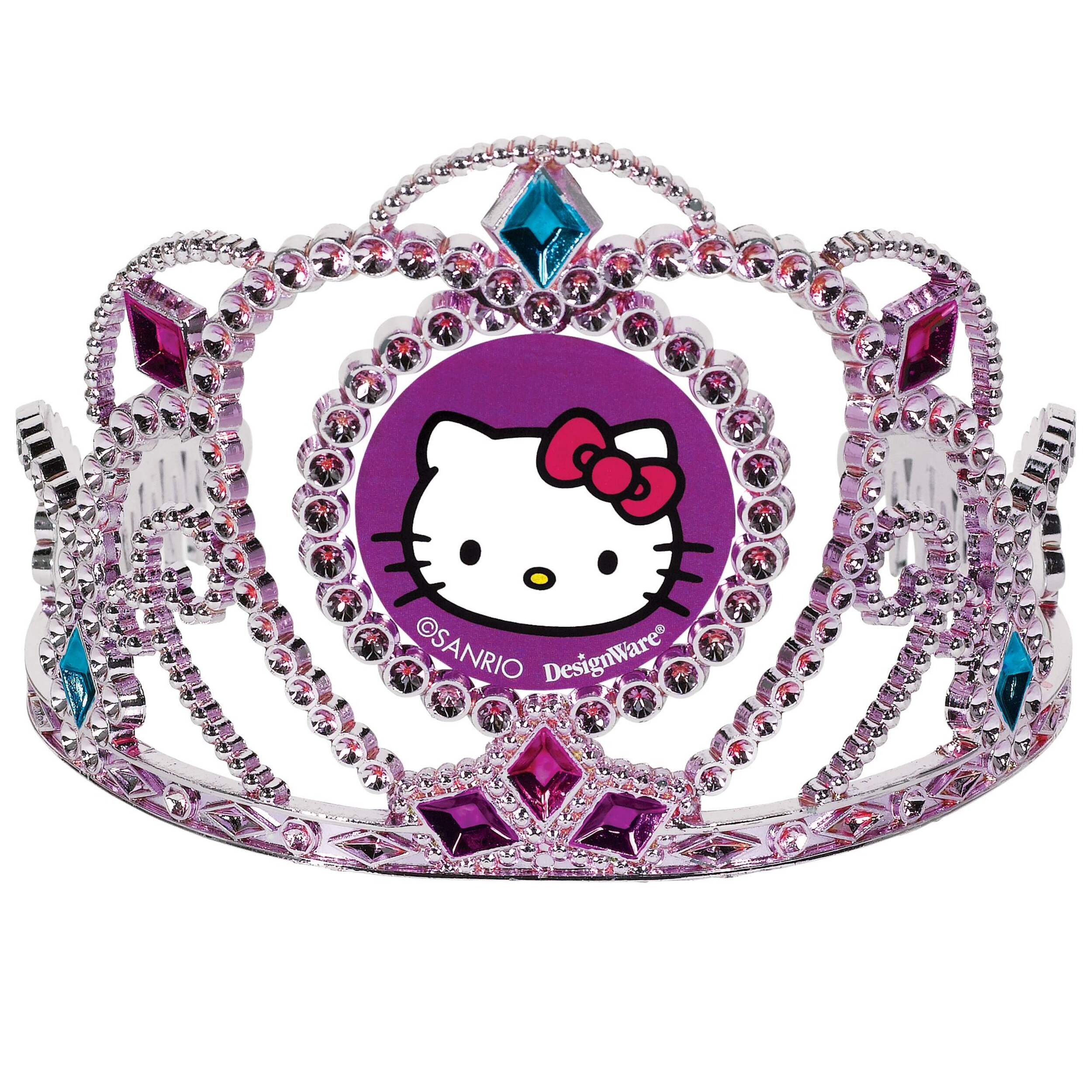 Rainbow Hello Kitty Tiara for Birthday Parties Front_Flat