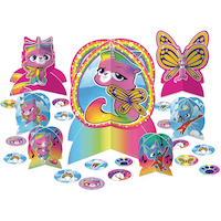 Rainbow Butterfly Unicorn Kitty Table Decorating Kit, 31-pc Front_Elevated