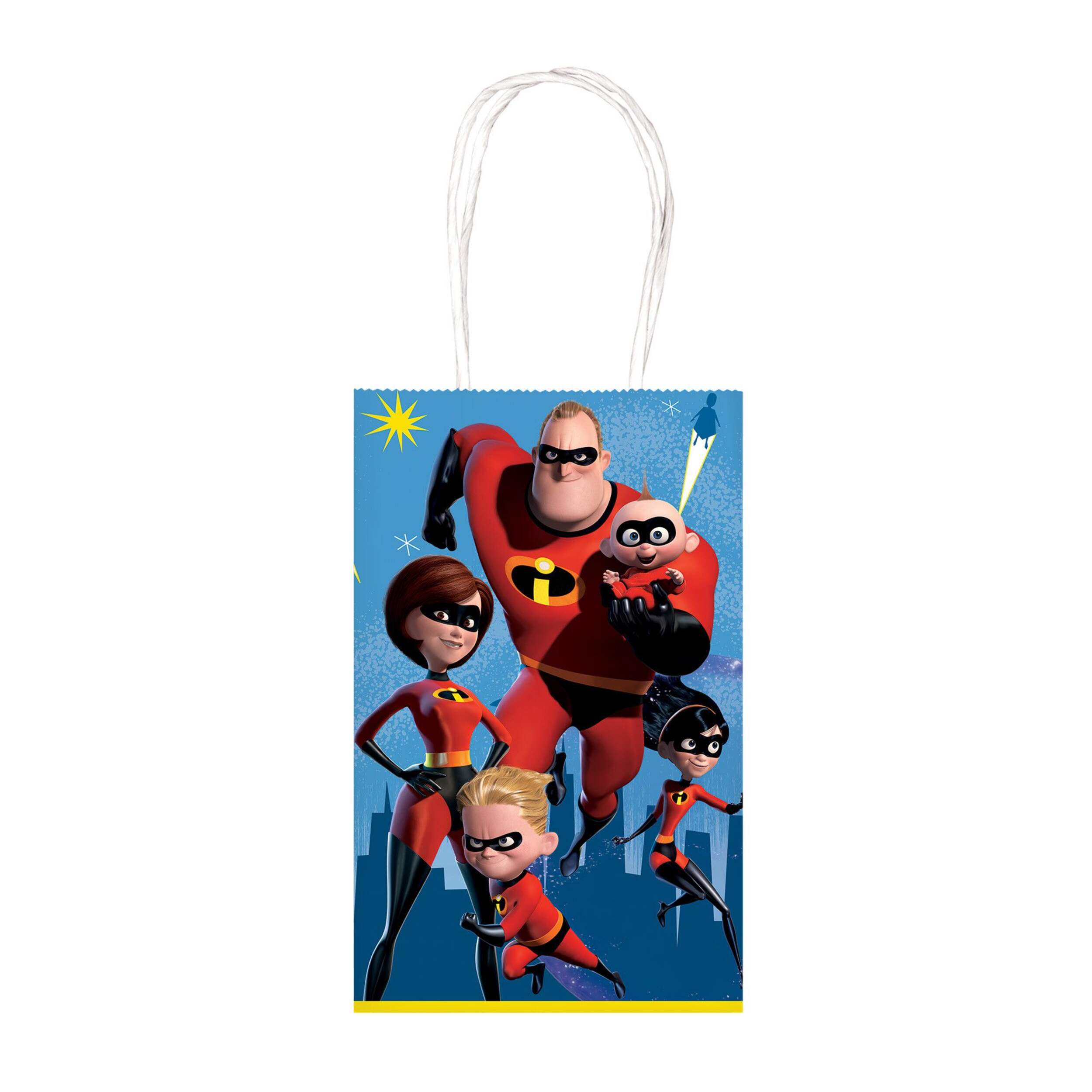 Disney Incredibles 2 Kraft Bags for Birthday Party Favours, 8-pk Front_Flat
