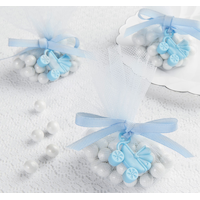 Baby Stroller Favour Charms, Blue, 12-pk, for Baby Shower/Gender Reveal Composite_or_Mixed