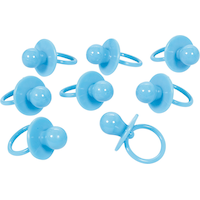 Pacifier Favour Charms, Assorted Colours, 8-pk, for Baby Shower/Gender Reveal