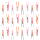 Breloques cad. Fête prénatale, mini pince à linge, paq. 24 Overhead_Flat