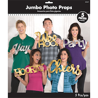 Giant Party Words Photo Booth Props, 5-pk Front_Flat