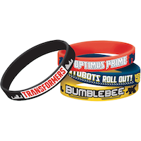 Bracelets en silicone pour cadeaux-surprises pour fête d'anniversaire, Transformers, paq. 4 Composite_or_Mixed