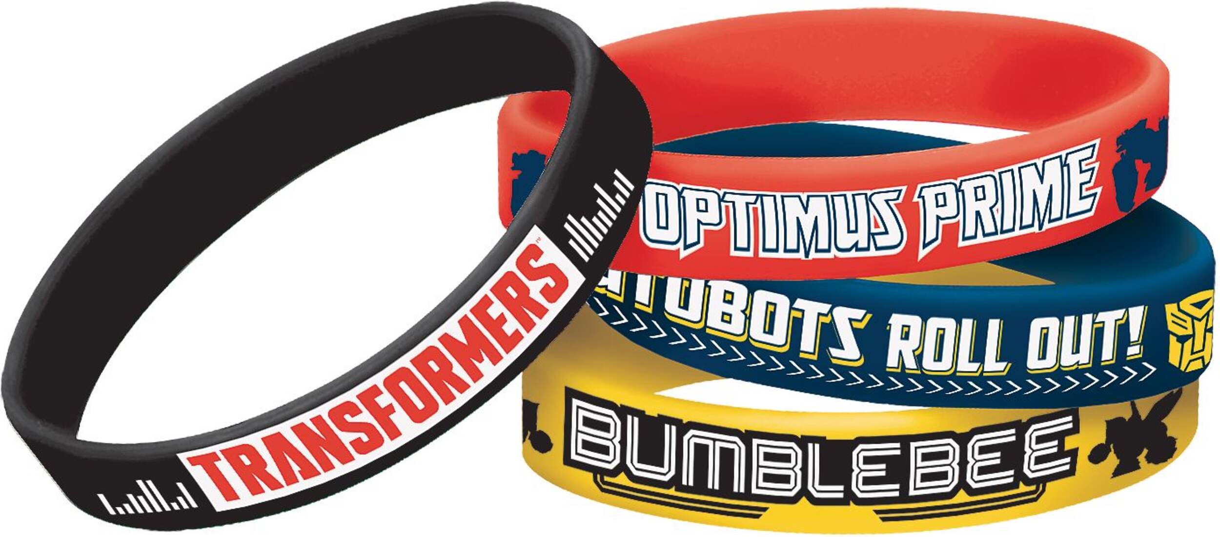 Transformers Silicone Wristbands for Birthday Party Favours, 4-pk Composite_or_Mixed