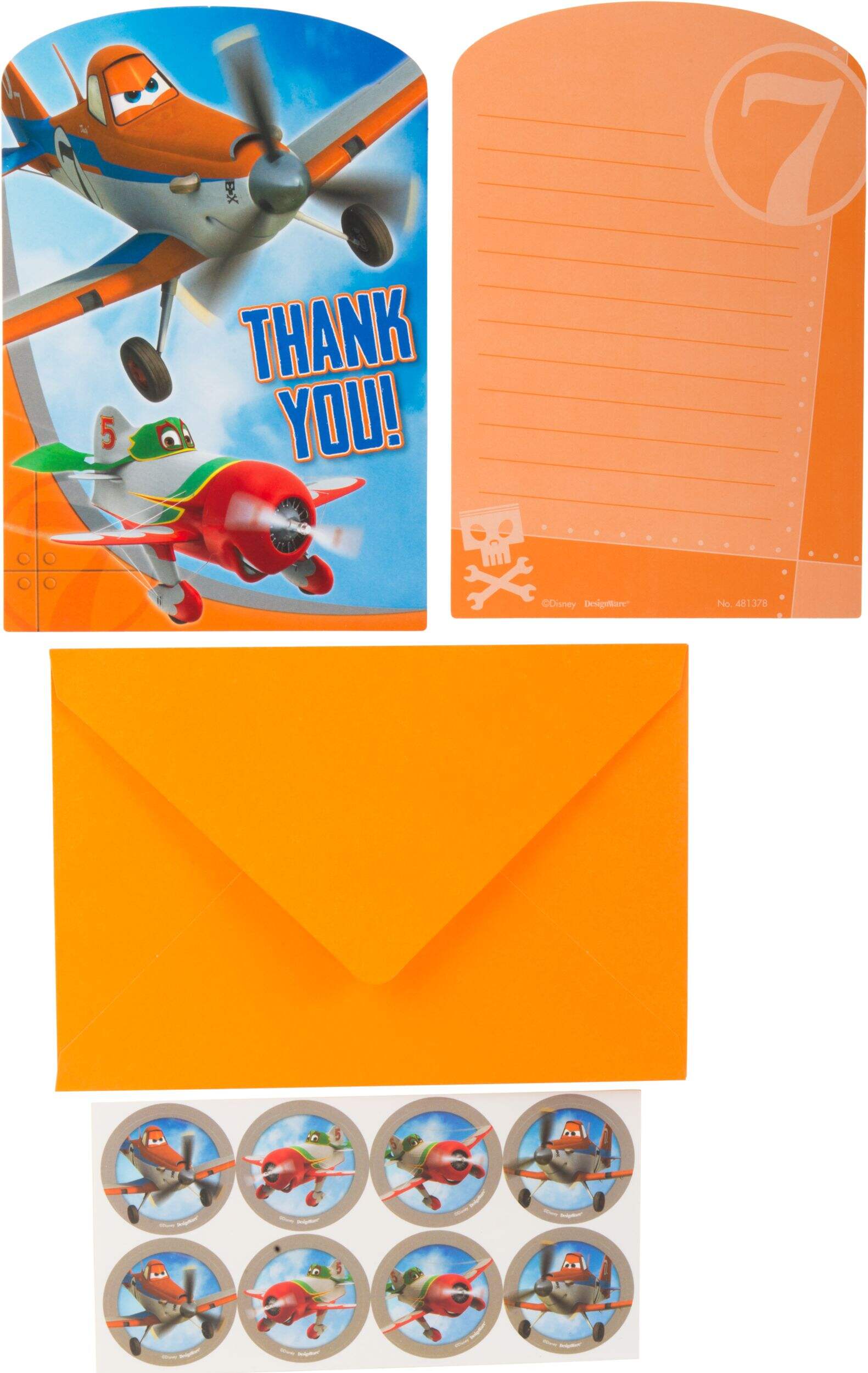 Cartes de remerciement Les Avions, paq. 8 Composite_or_Mixed