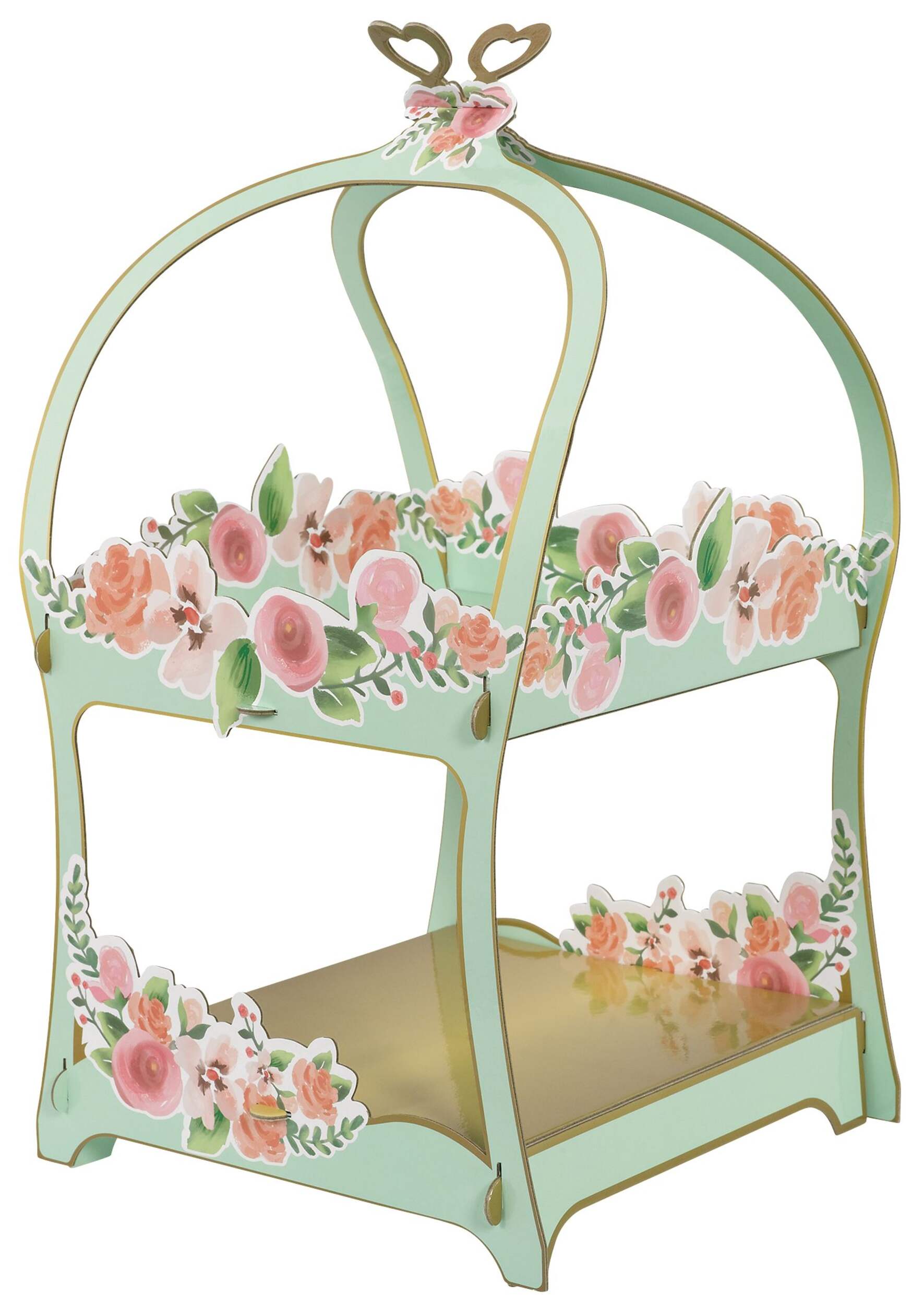 Mint to Be Cupcake Stand Front_Angled_Left