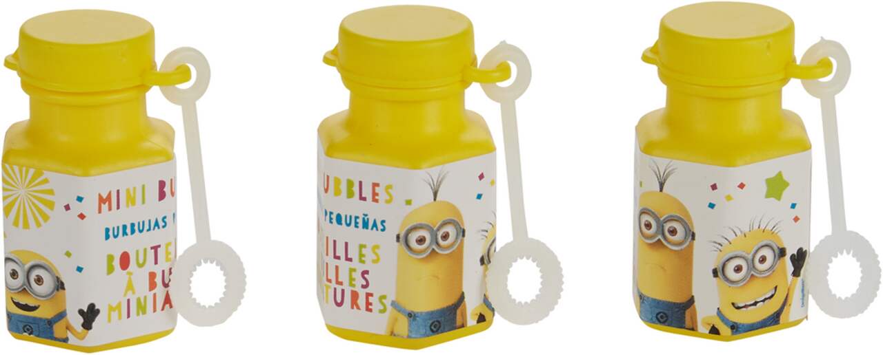 Despicable Me Minions Mini Bubbles for Birthday Party Favours, 12