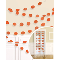 String Hanging Decorations, Assorted Colours, Polka Dot, 7-in, 6-pk, for Graduation/New Year's Eve/Birthday Composite_or_Mixed