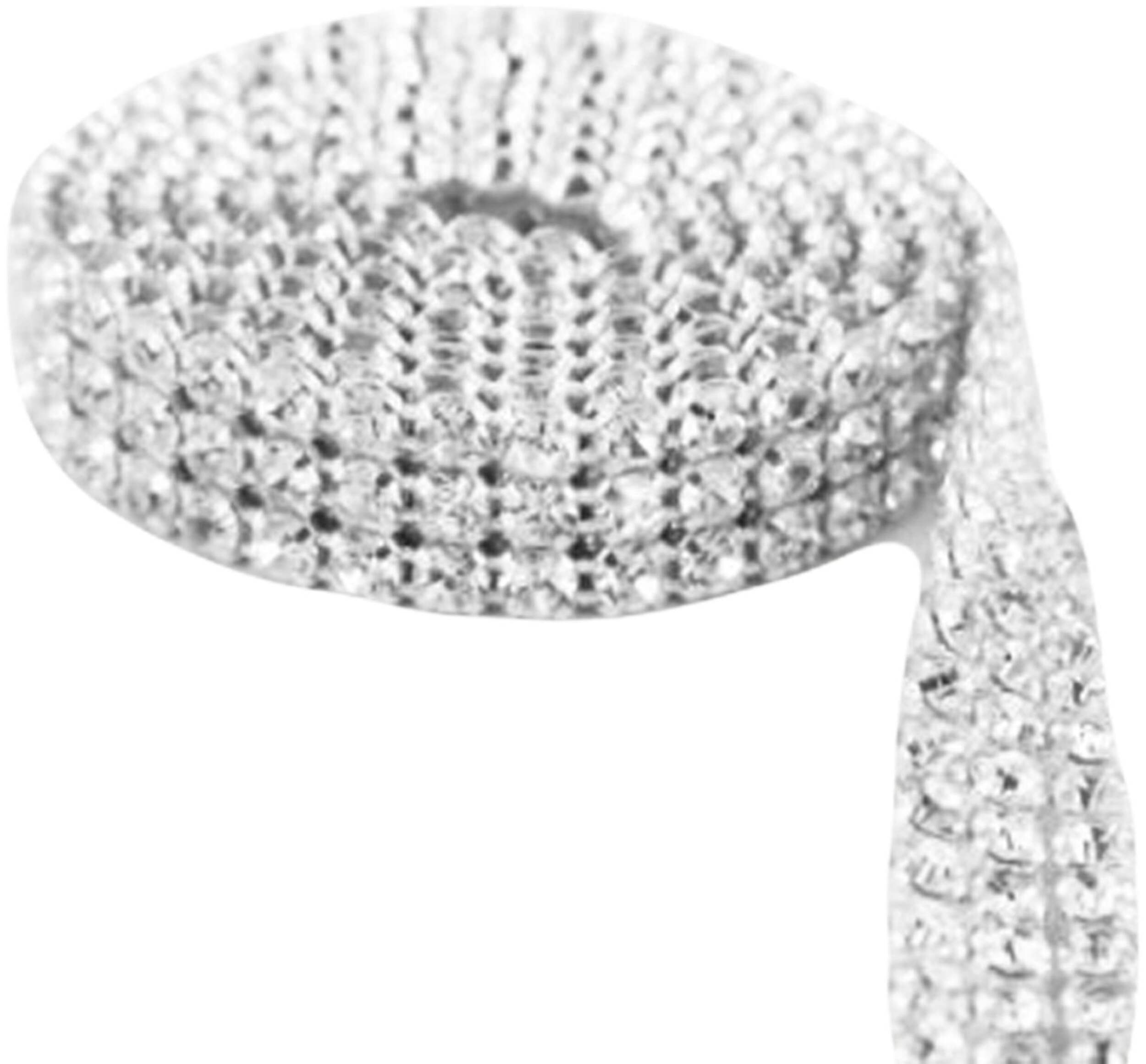 Rhinestone Silver Ribbon Composite_or_Mixed