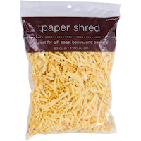 Decorative Gift Wrapping Crinkle Paper Shreds, Yellow, 28-g, for Easter/Graduation/Christmas/Birthday Front_Flat