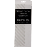 Papier de soie avec rayures argent métallique, paq. 8 Front_Flat