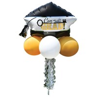 Grad Balloon Yard Sign Achievement is Key Front_Flat